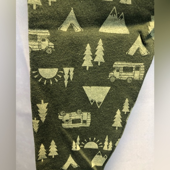 Wonder Nation Happy Camper long sleeve/pants Pajama Set, 12 Months - Picture 3 of 7